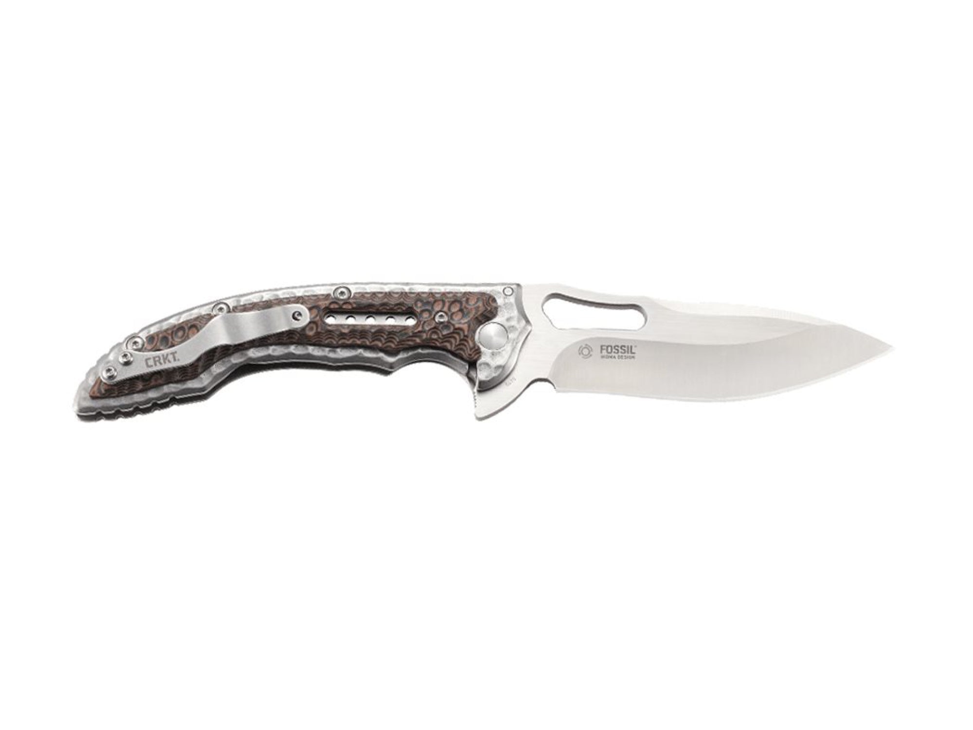 CRKT Fossil Folding Knife 100mm 8Cr13MoV Blade