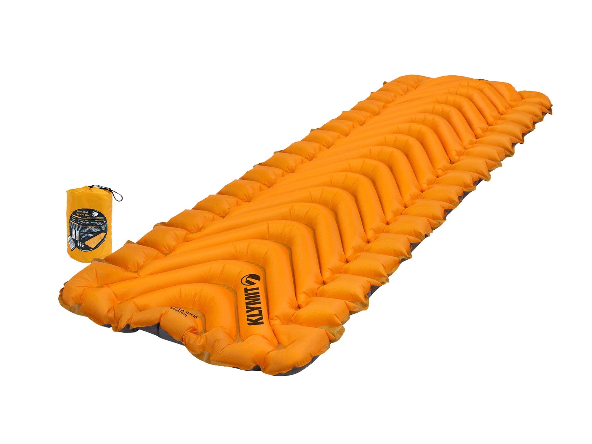 Klymit Insulated Static V Lite Sleeping Pad: Mango