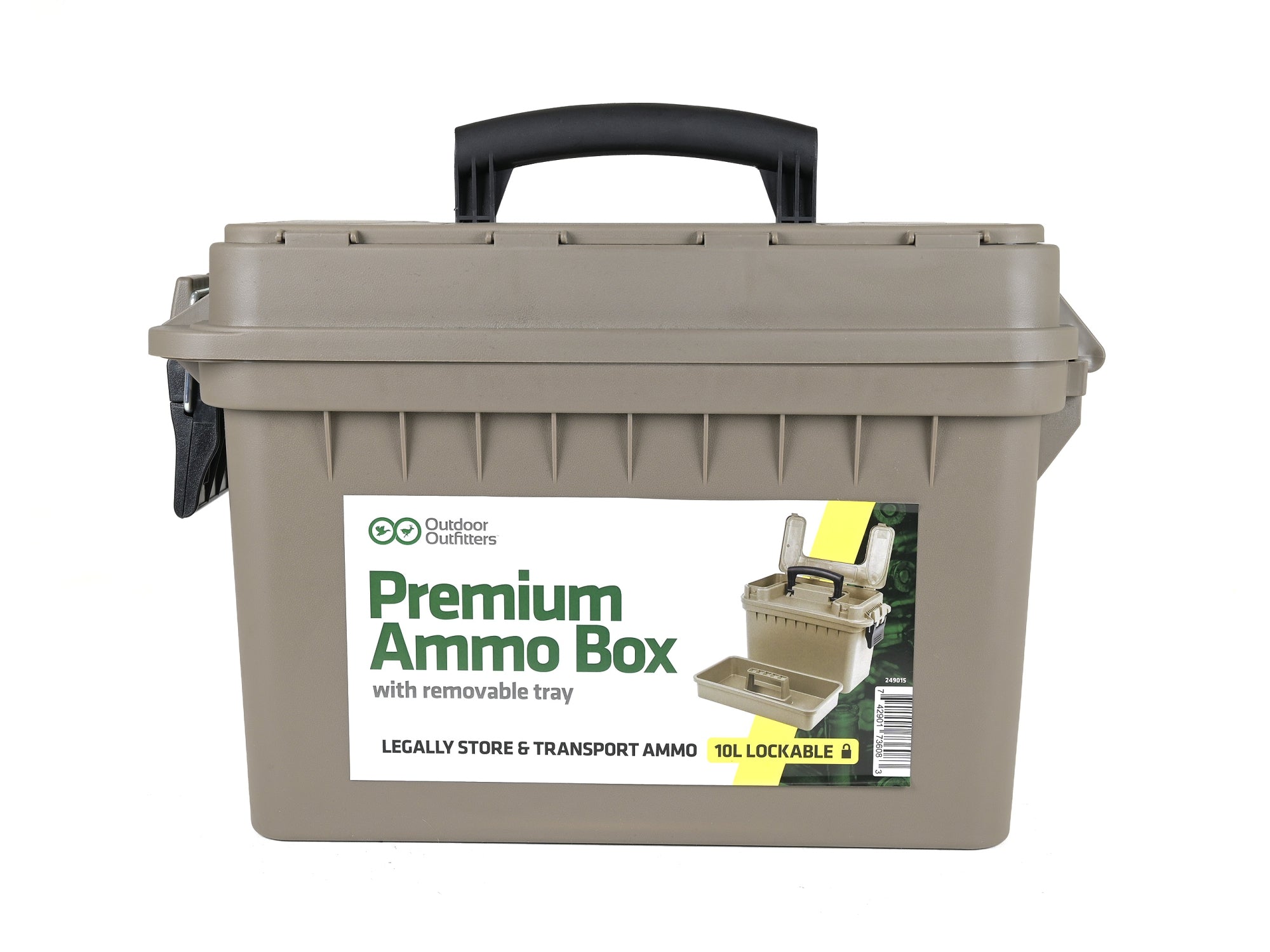 Outdoor Outfitters 10L Lockable Utility Dry Box Flat Dark Earth