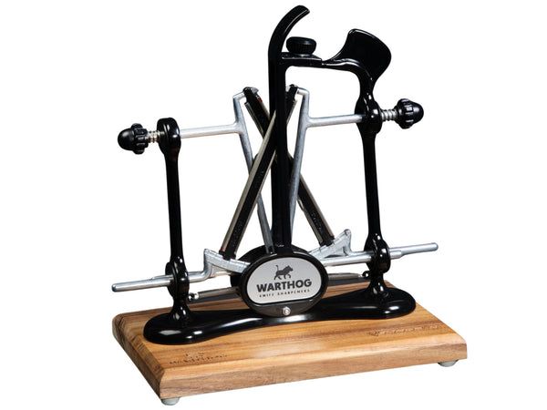Warthog V-Sharp A4 ELITE Sharpener | Wood Base with Black Finish