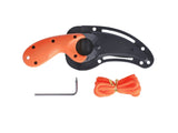CRKT Kommer Bear Claw Veff Serrated Fixed Knife | Orange