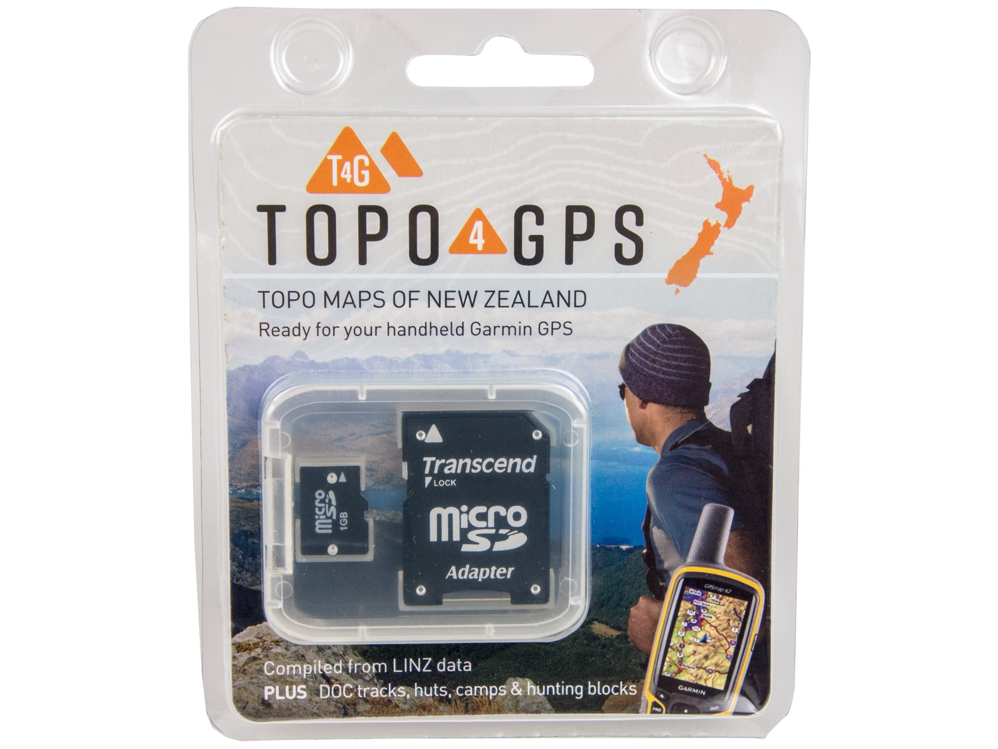 TOPO 4 GPS Maps: New Zealand Hunter: For Garmin GPS (microSD)