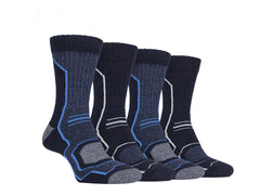 Storm Bloc Mens Technical Boot Socks 6-11 | Blue 4 Pack