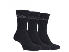 Storm Bloc Mens Luxury Heavy Cushion Boot Socks 6-11 | Charcoal 3 Pack