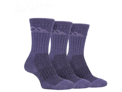 Storm Bloc Womens Luxury Heavy Cushion Boot Socks 4-8 | Purple 3 Pack