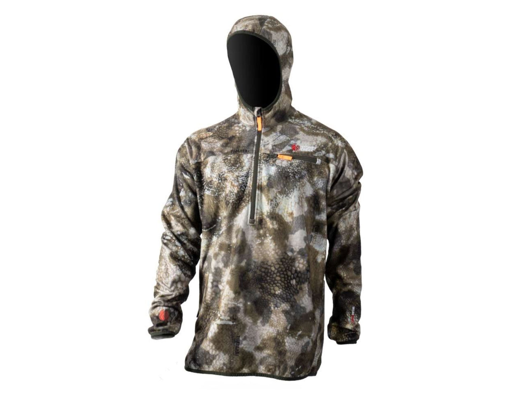 Stoney Creek Microplus Hoodie with Half Zip: Tuatara Alpine Camo