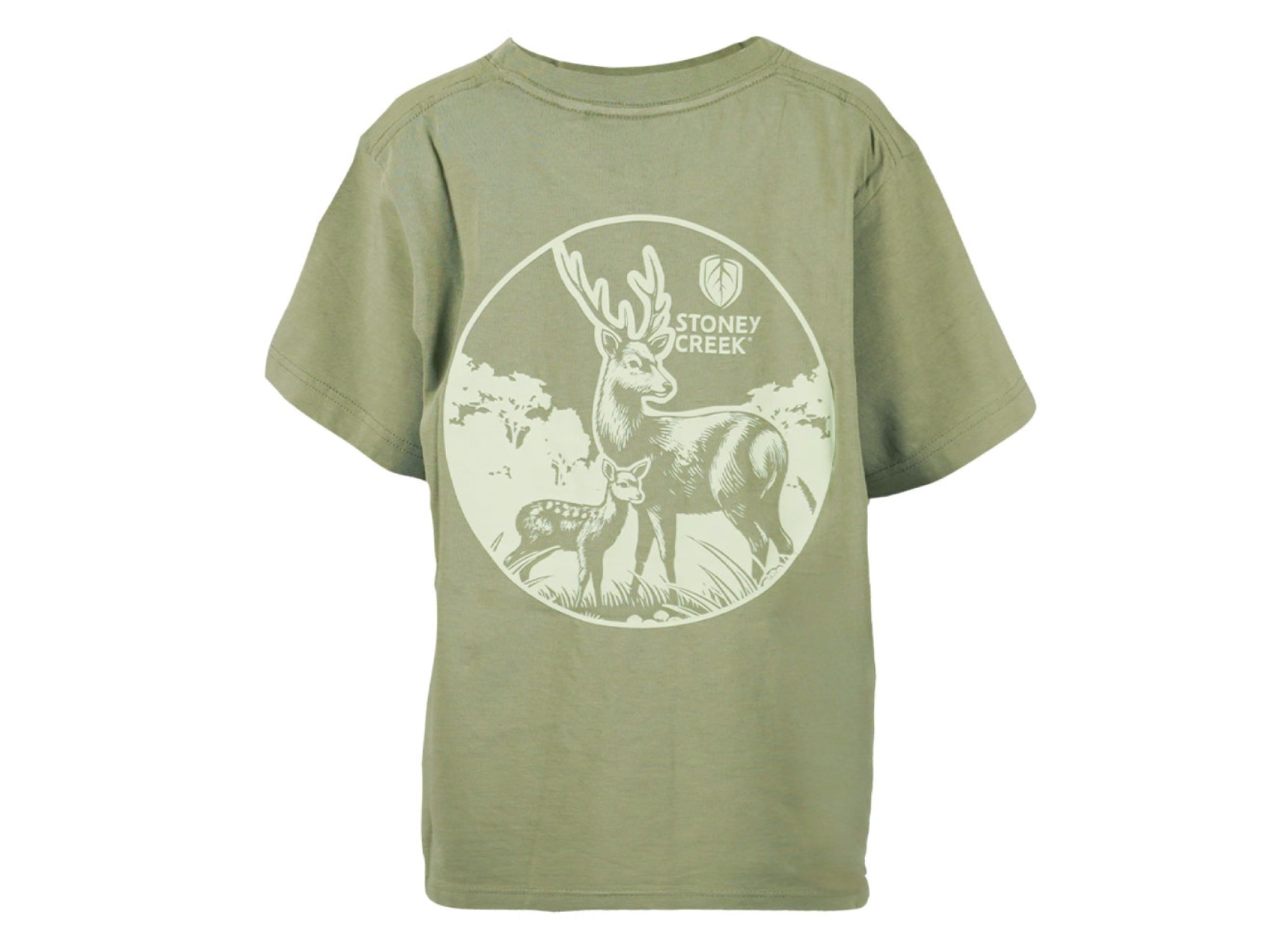 Stoney Creek Kid's Stag and Fawn Tee Green
