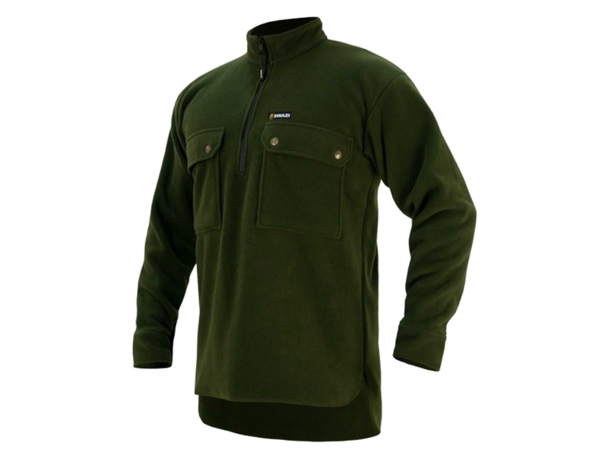 Swazi Back 40 Fleece Long Sleeve Shirt Olive Size Small