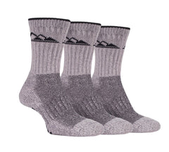 Storm Bloc Womens Luxury Heavy Cushion Boot Socks 4-8 | Grey 3 Pack