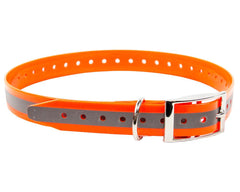 Outdoor Outfitters Dog Collar Hi-Viz Orange with Reflector Strip