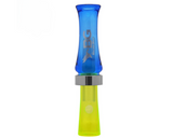 Buck Gardner Duck Call 'Mallard Magic' Double Reed, Poly, Blue/Fluro-green