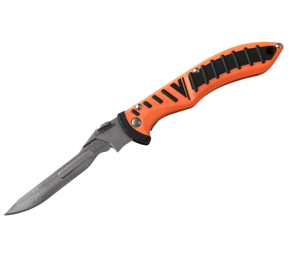 Havalon Folding Knife Piranta Orange Stainless Set Outdoor Shop NZ