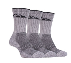 Storm Bloc Mens Luxury Heavy Cushion Boot Socks 6-11 | Grey 3 Pack