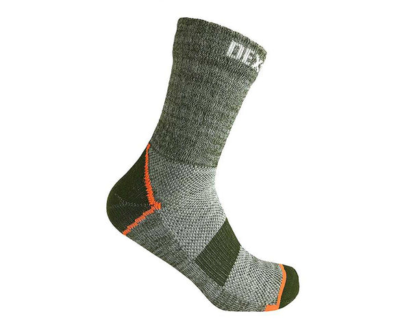 Dexshell Terrain Walking Ankle Socks: Green/Grey