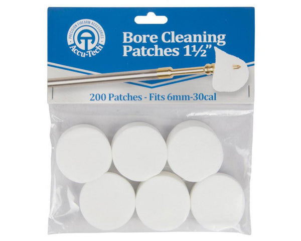 Accu-Tech Bore Cleaning Patches 6mm - 30 Cal