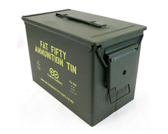 Fat Fifty .50 Cal Ammo Tin - No Padlock Latch