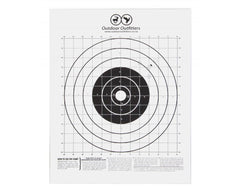 Outdoor Outfitters Paper Bulls Eye Targets 250 x 250mm X10