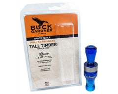 Buck Gardner Duck Call ‘Tall Timber’ Single Reed, Poly, Blue