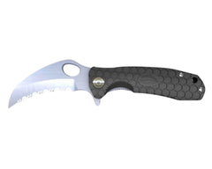 Honey Badger Medium Claw Serrated Flipper Knife: Black