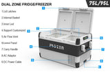 Frozen Dual Zone 12V Portable Fridge/Freezer 95L